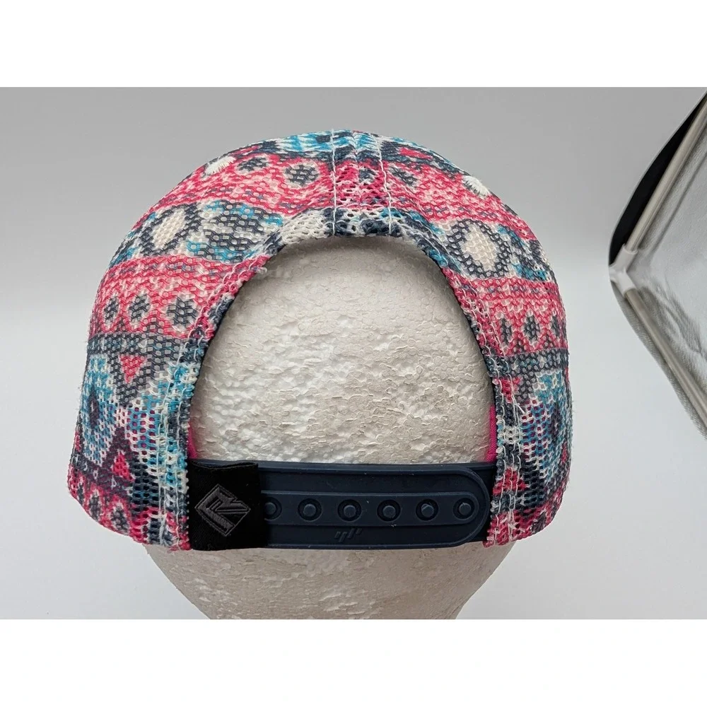 Rock and Roll Cowgirl Womens Southwestern Mesh Snapback Trucker Hat Brown Pink